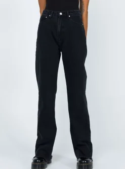 Princess Polly Carey Denim Jeans  Black Best