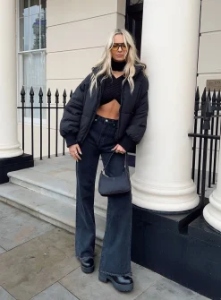 Princess Polly Carey Denim Jeans  Black Best