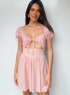 Princess Polly Caria Mini Dress Dusty  Pink Flash Sale
