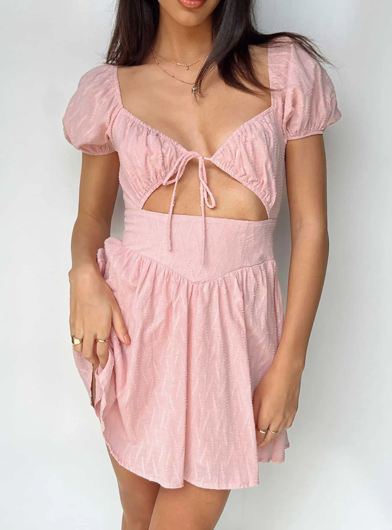 Princess Polly Caria Mini Dress Dusty Pink Flash Sale