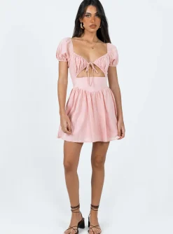 Princess Polly Caria Mini Dress Dusty Pink Flash Sale