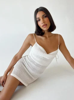 Princess Polly Carla Cowl Neck Mini Dress  White Best