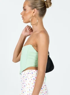 Princess Polly Carlie Top Green Clearance