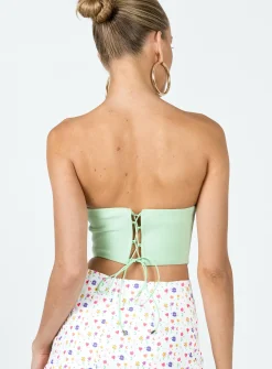 Princess Polly Carlie Top Green Clearance
