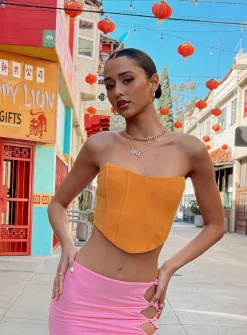 Princess Polly Carlie Top  Orange Store