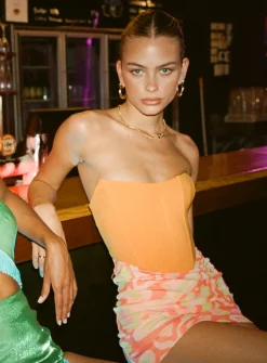 Princess Polly Carlie Top  Orange Store
