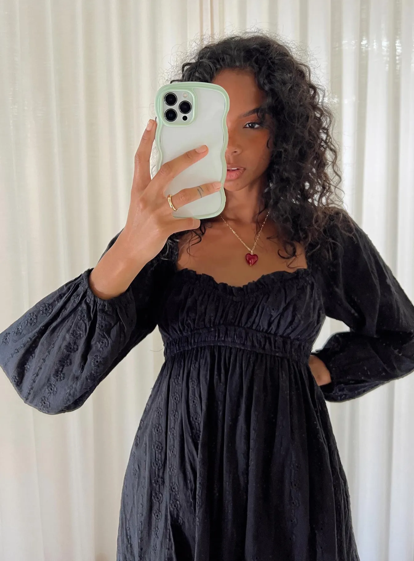 Princess Polly Carlita Long Sleeve Mini Dress Black Store