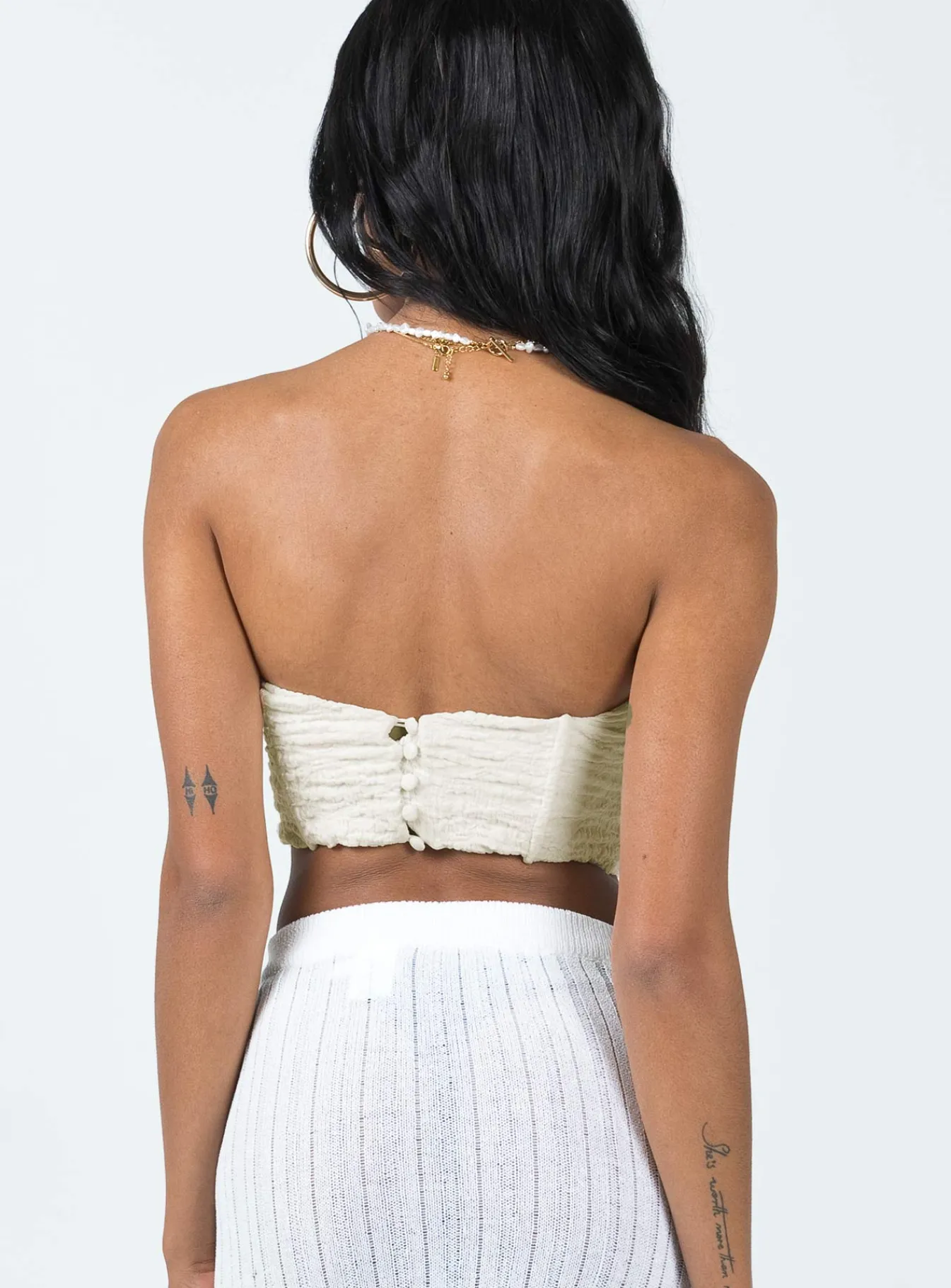 Princess Polly Carlsen Strapless Top Cream Clearance