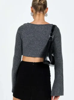 Princess Polly Carmel Bolero Top Charcoal Shop