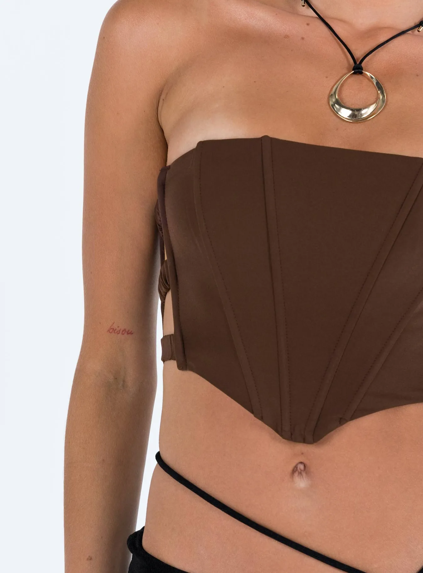 Princess Polly Carnlea Strapless Top Brown Flash Sale