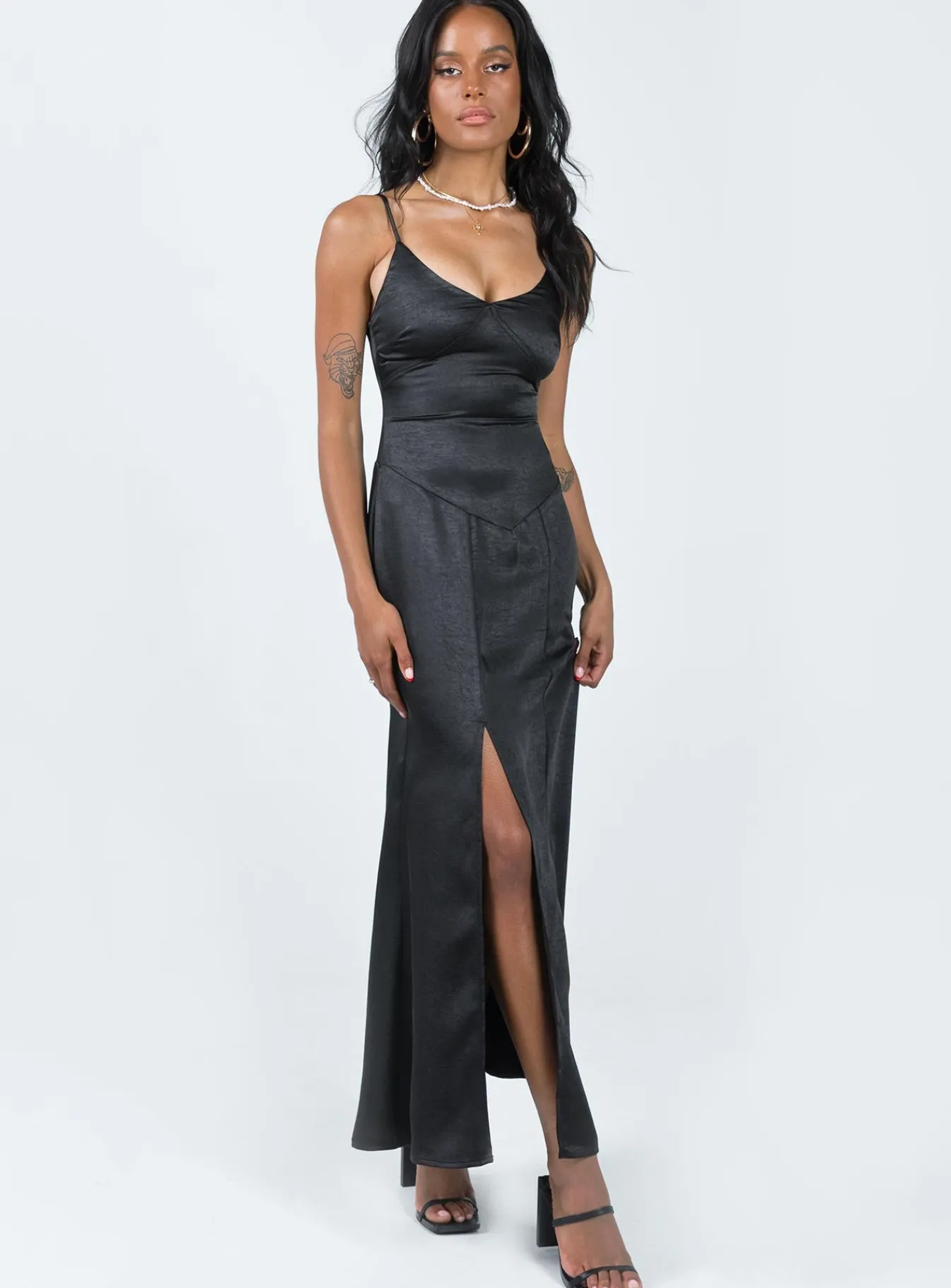 Princess Polly Carol Maxi Dress Black Clearance