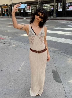 Princess Polly Carrera Maxi Dress  Beige Sale