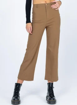 Princess Polly Carter Pants  Brown Discount