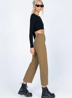 Princess Polly Carter Pants Brown Discount