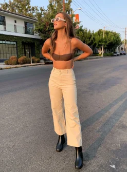 Princess Polly Carter Pants  Beige Shop