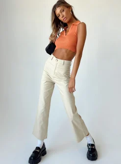 Princess Polly Carter Pants  Beige Shop