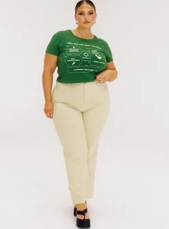 Princess Polly Carter Pantscurve Beige Fashion