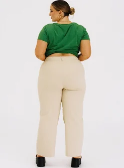 Princess Polly Carter Pantscurve Beige Fashion