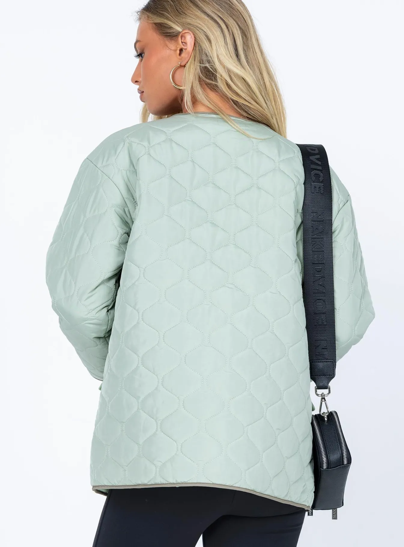 Princess Polly Carter Quilted Liner Jacket Green Sale