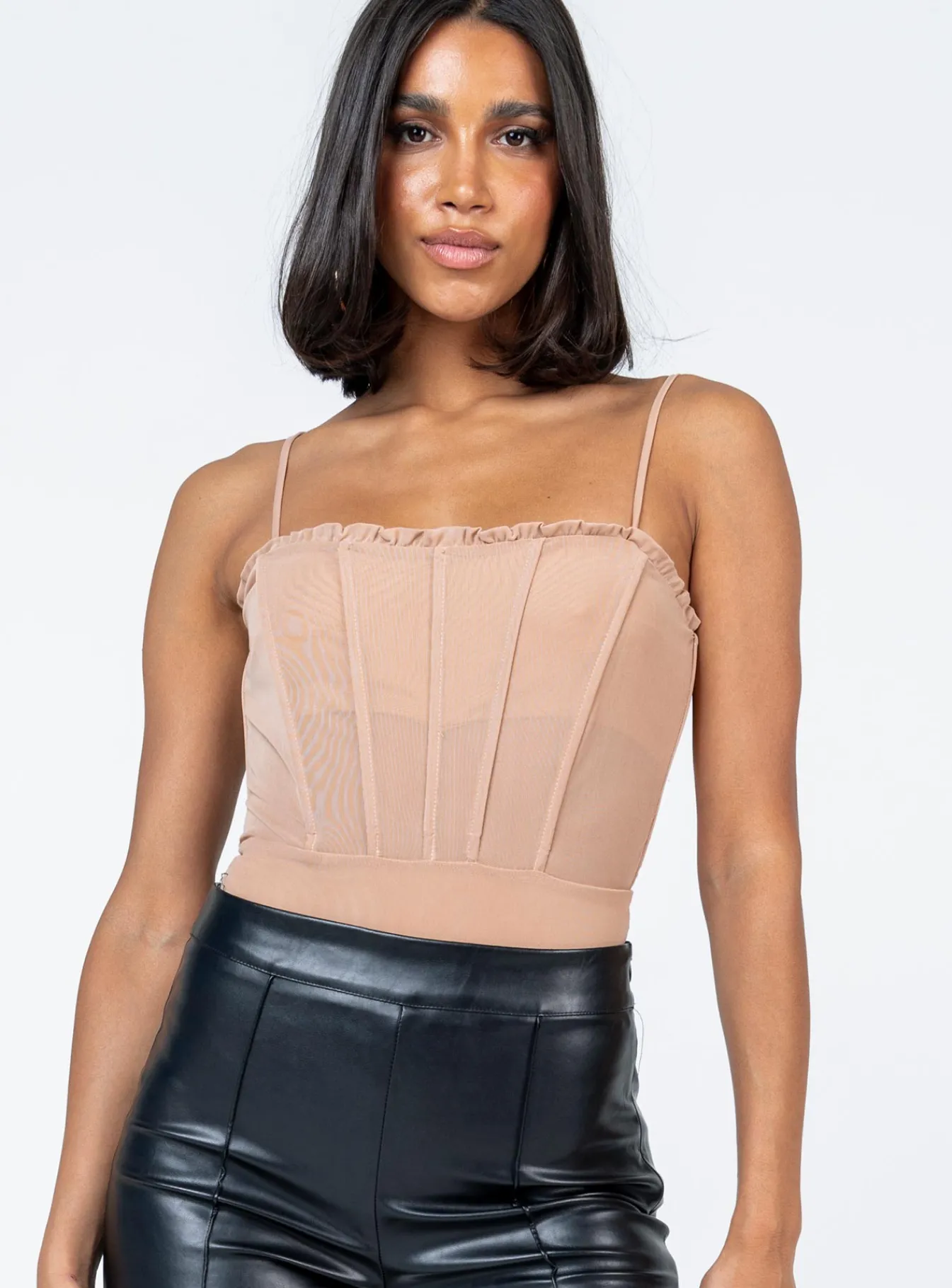 Princess Polly Cartia Bodysuit Light Brown Sale