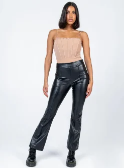 Princess Polly Cartia Bodysuit Light Brown Sale