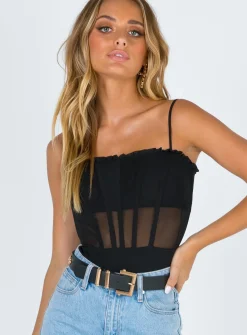 Princess Polly Cartia Bodysuit Black Store