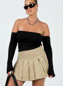 Princess Polly Cartwright Mini Skirt  Beige Best