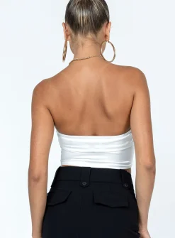 Princess Polly Cason Strapless Top  White Cheap