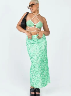 Princess Polly Caspian Midi Skirt  Green Fashion