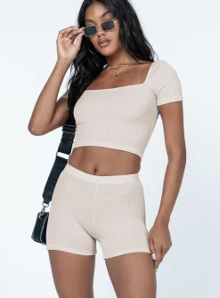 Princess Polly Catarina Bike Shorts  Beige Cheap