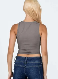 Princess Polly Catch Me Tank Top Slate Hot
