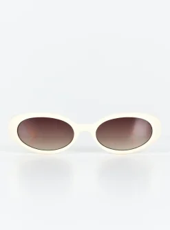 Princess Polly Caxton Sunglasses  Beige Hot