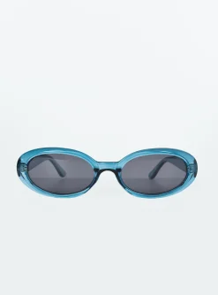 Princess Polly Caxton Sunglasses  Blue Outlet