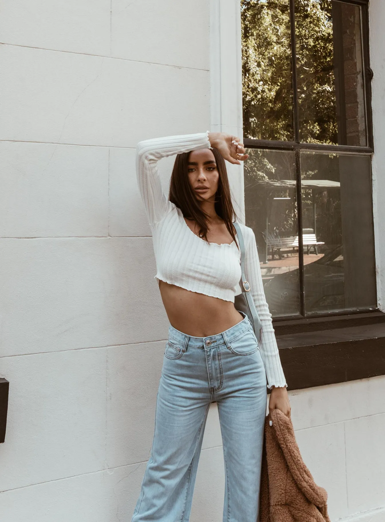 Princess Polly Cece Hammer Wide Leg Jeansdenim Vintage Blue Store