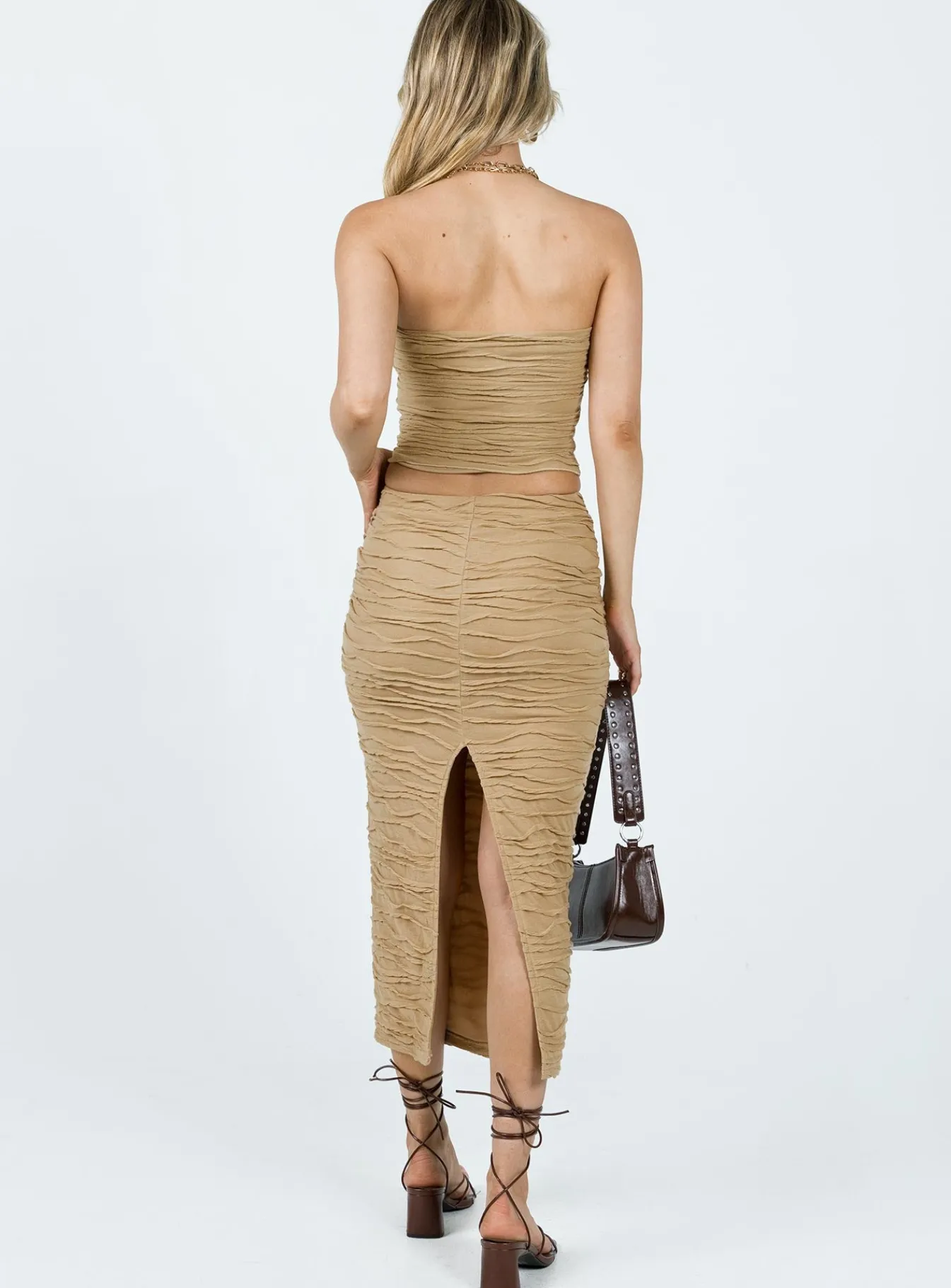 Princess Polly Cecile Maxi Skirt Beige Online