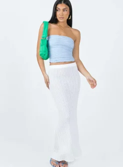Princess Polly Cecile Strapless Top Blue Cheap