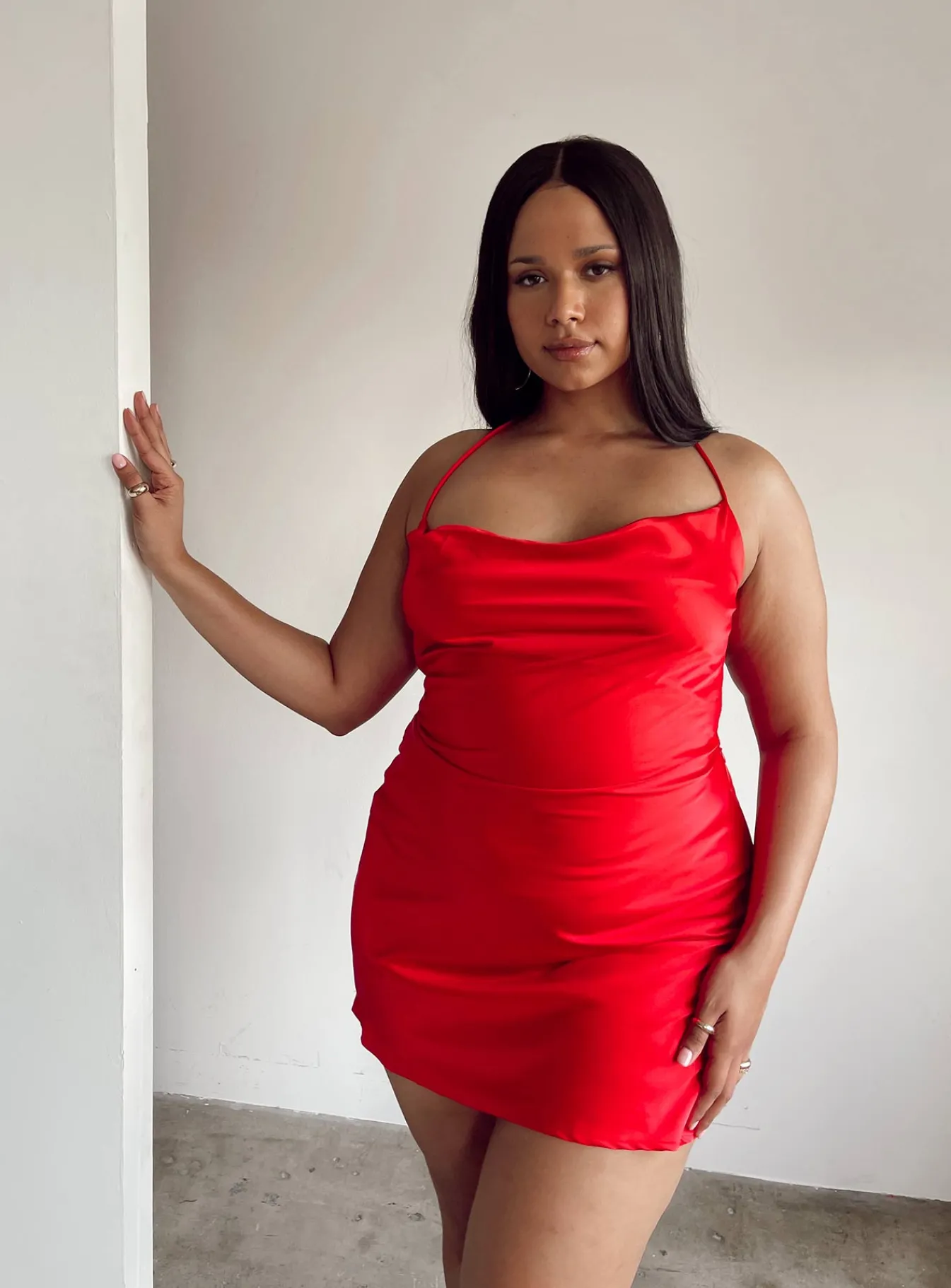 Princess Polly Celena Mini Dresscurve Red Fashion