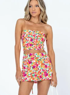 Princess Polly Celena Mini Skirt Floral   Pink Shop