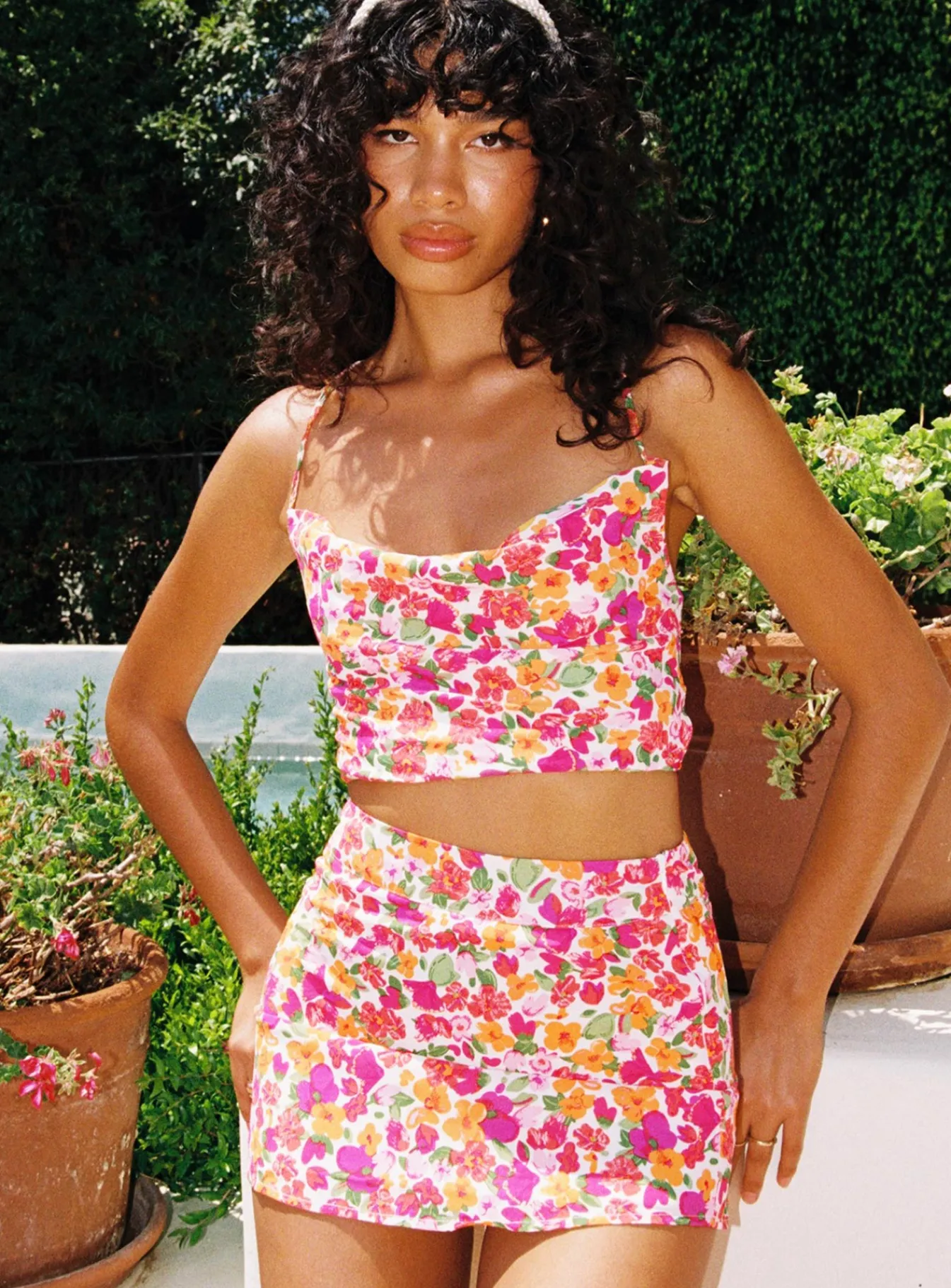Princess Polly Celena Mini Skirt Floral Pink Shop