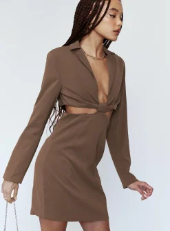 Princess Polly Celeste Mini Dress  Brown Sale