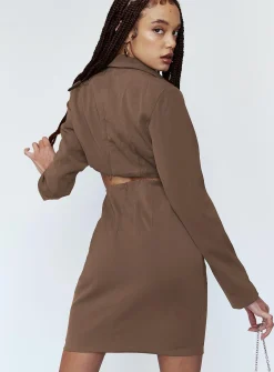 Princess Polly Celeste Mini Dress  Brown Sale