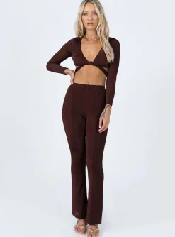 Princess Polly Celeste Set  Brown Cheap