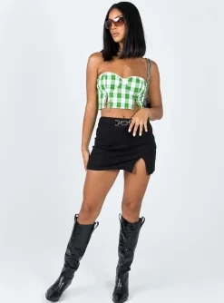 Princess Polly Celestia Strapless Top  Green Discount