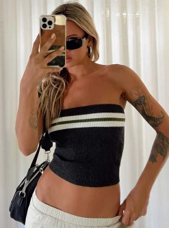Princess Polly Cello Racing Tube Top Slate Flash Sale