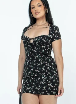 Princess Polly Centennial Mini Dressfloral   Black Shop
