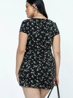 Princess Polly Centennial Mini Dressfloral   Black Shop