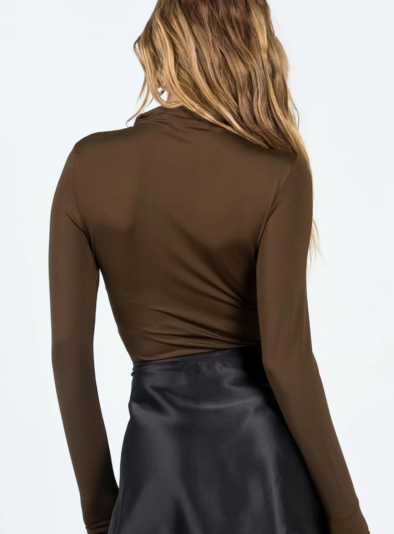 Princess Polly Cetrone Long Sleeve Bodysuit Brown Cheap