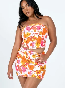 Princess Polly Chadwick Mini Skirt  Orange/Pink Online