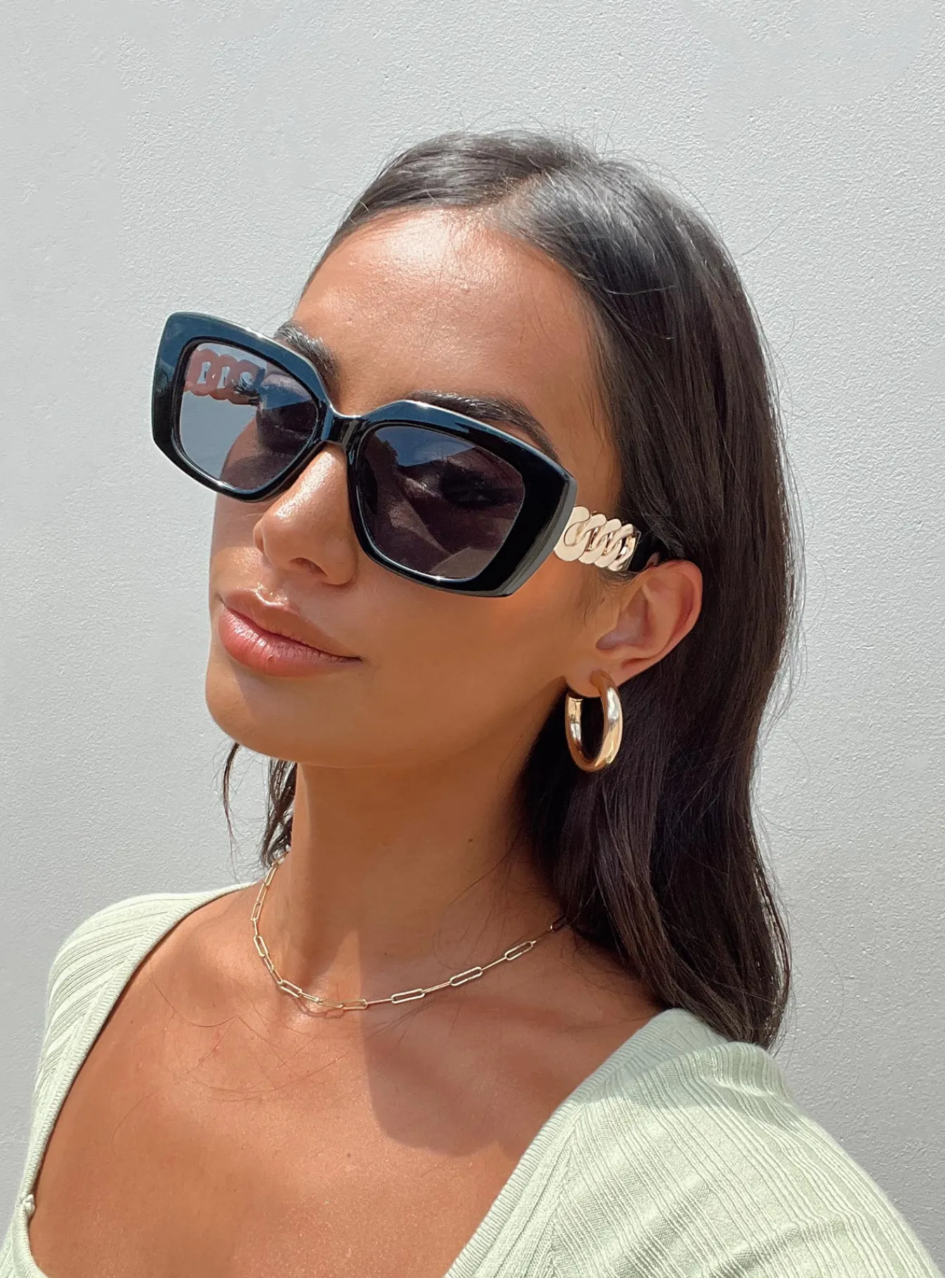 Princess Polly Chalene Sunglasses Black Discount
