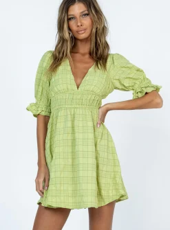 Princess Polly Chances Mini Dress  Green New